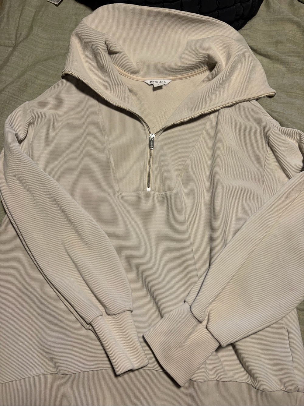 Athleta women’s Quarter-Zip Pullover Sweater - Cream